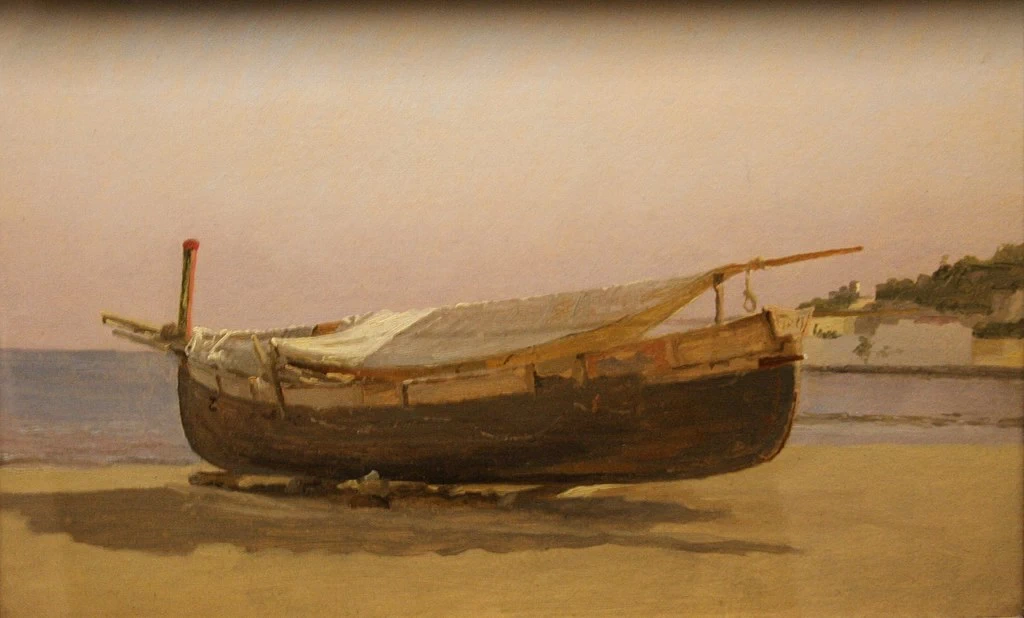 Christen Købke - Barca trascinata sulla riva, Museo Nazionale, Stoccolma